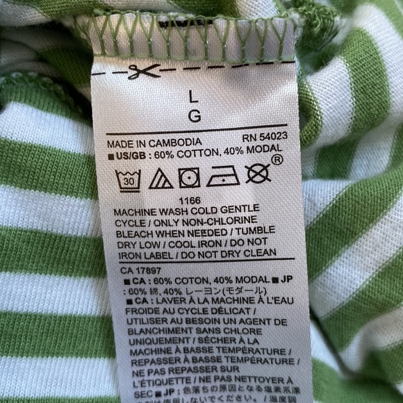 Banana Republic Factory Designer Tee 💗 Green & White - Picture 14 of 14